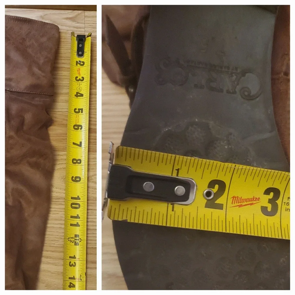 Carlos By Carlos Santana Jada Knee High Slouch Boots‎ Women's Size 7.5 Brown